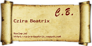 Czira Beatrix névjegykártya