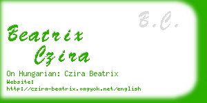 beatrix czira business card